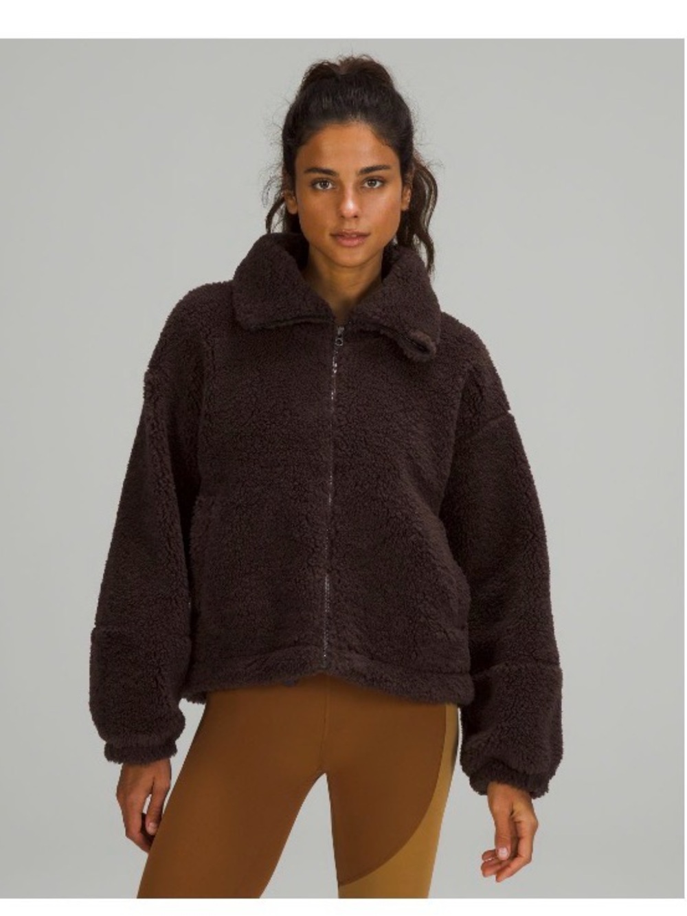 Lululemon cinch-able fleece zip up. Cozy French Press Zip-Up Sherpa